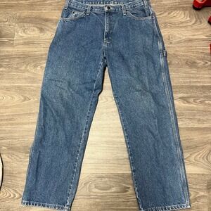 Dickies Carpenter‎ Jeans Relaxed Cotton Fit Utility Denim Pants Blue